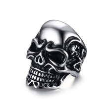 Fashion Custom Silver Placing en acier inoxydable Skull LOGO